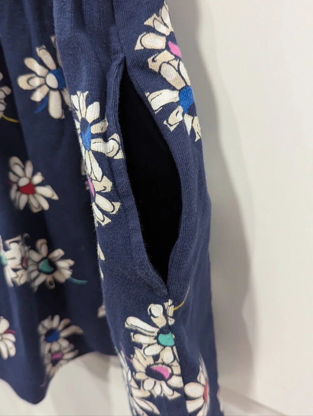 Hanna Andersson Kids Navy Blue Flowers Daisy Cotton Sun Dress Girls Size 110 5